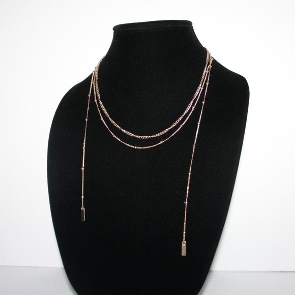 Beautiful layered gold necklace 16-21"